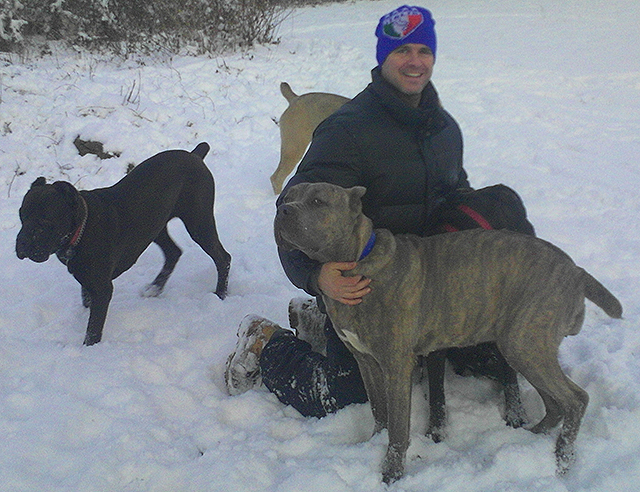 hunting with cane corso